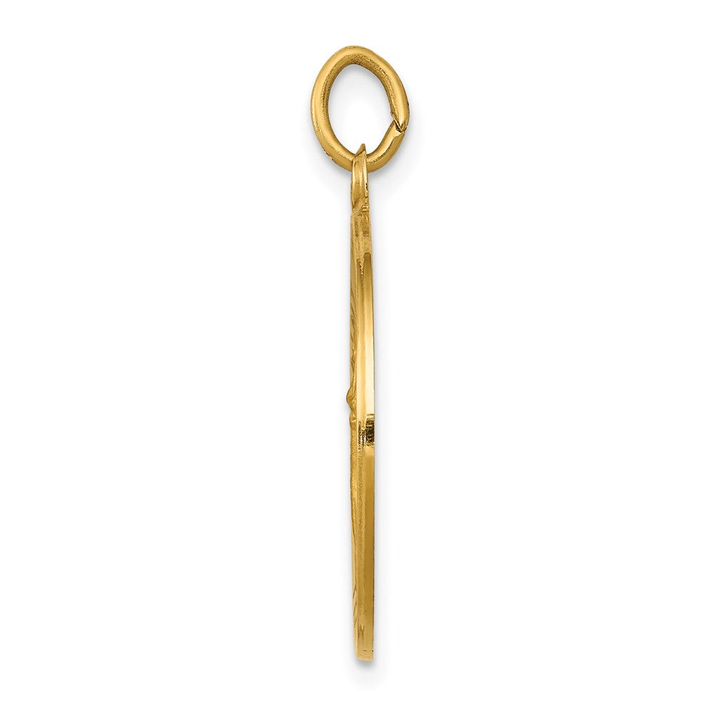 Gold Saint John the Baptist Solid Medal Charm Model-XR622 - Charlie & Co. Jewelry