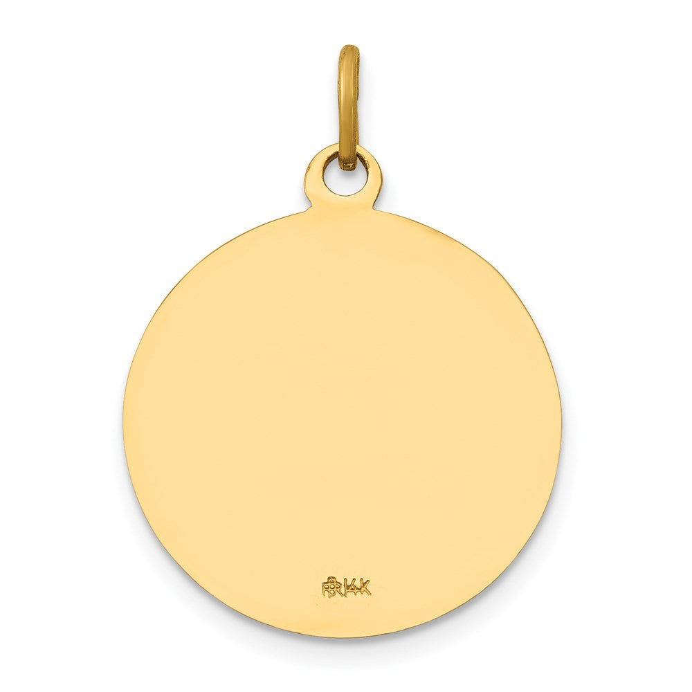 Gold Saint John the Baptist Solid Medal Charm Model-XR622 - Charlie & Co. Jewelry