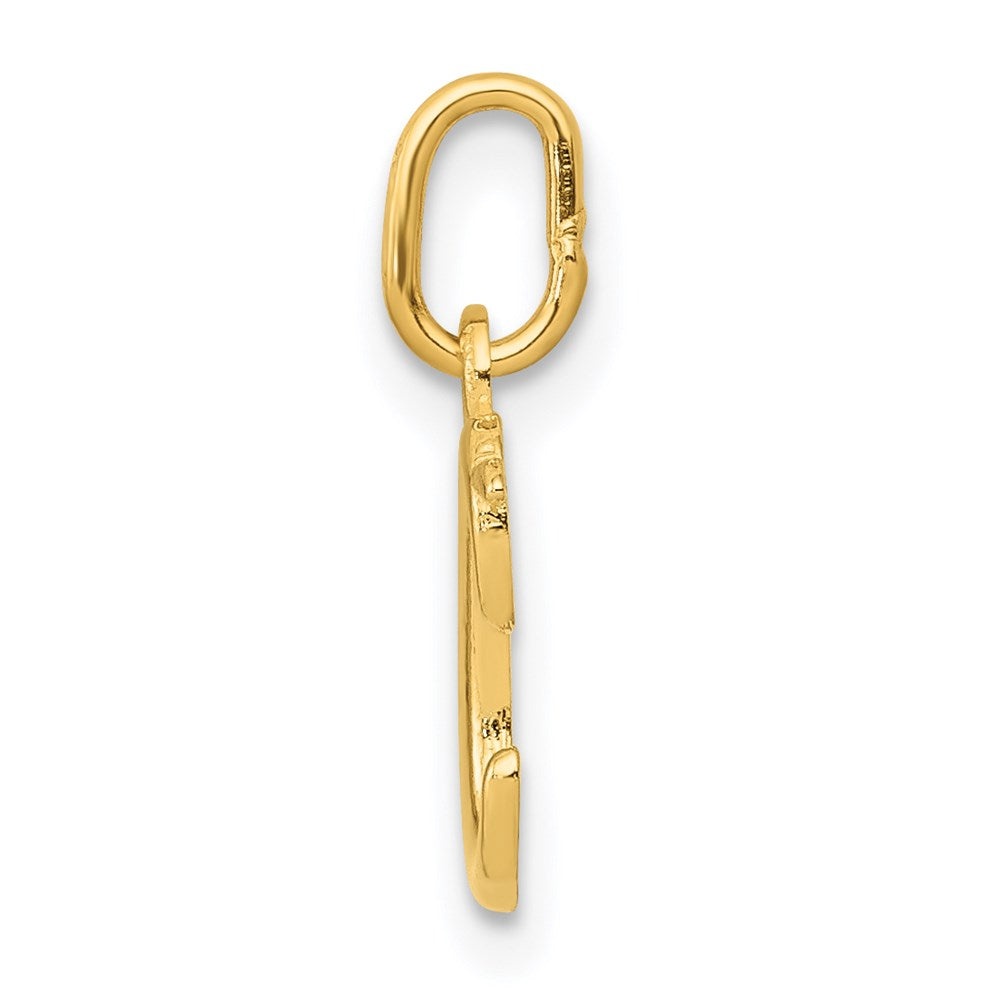 14K Gold Lowercase Initial "c" Pendant - Charlie & Co. Jewelry