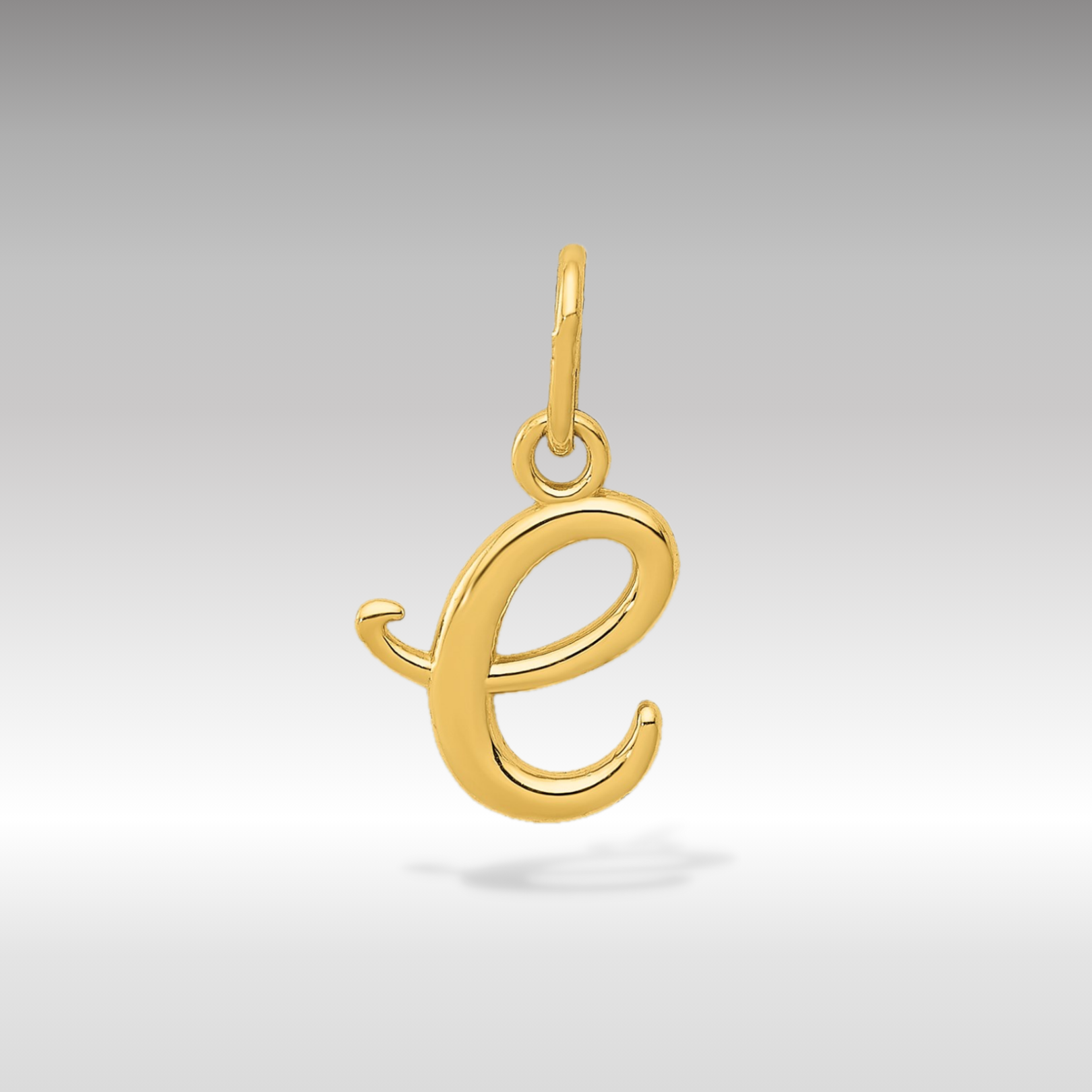 14K Gold Lowercase Initial "e" Pendant - Charlie & Co. Jewelry
