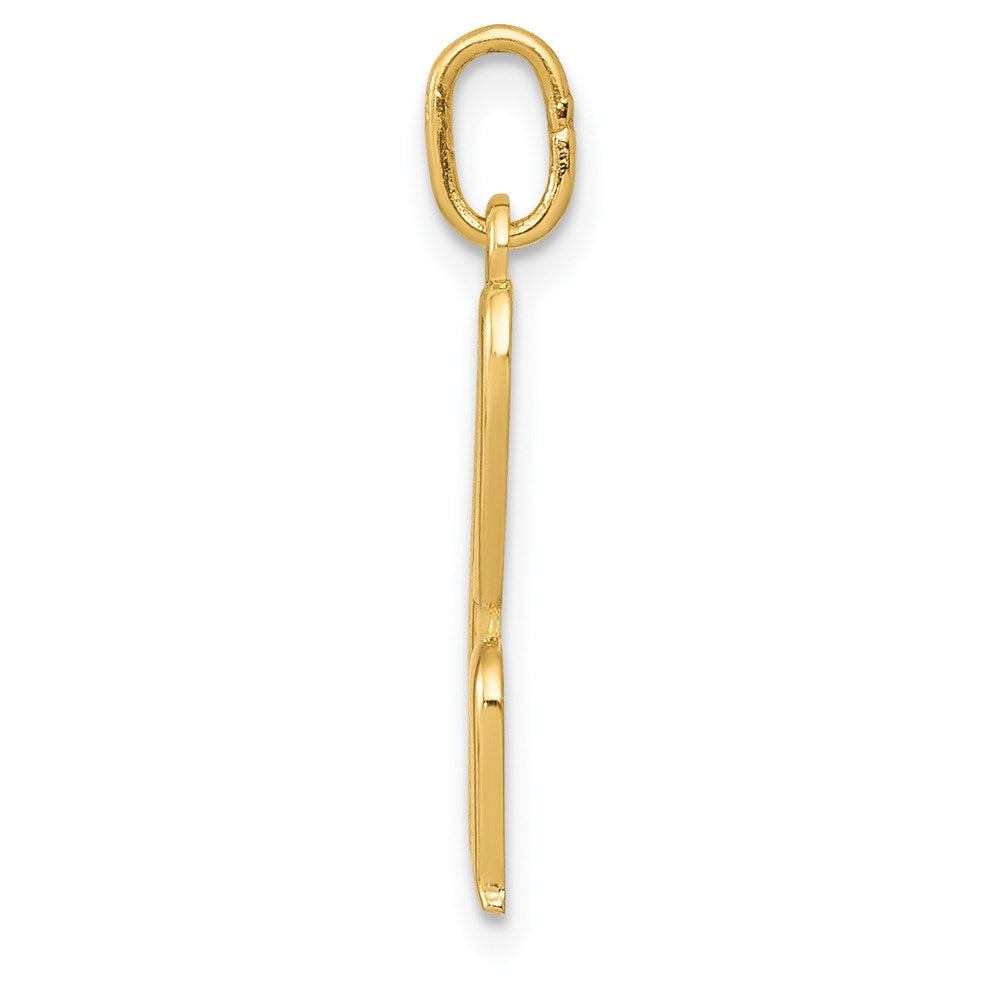 14K Gold Lowercase Initial "h" Pendant - Charlie & Co. Jewelry