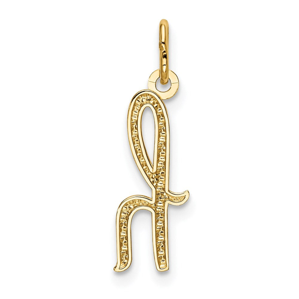 14K Gold Lowercase Initial "h" Pendant - Charlie & Co. Jewelry