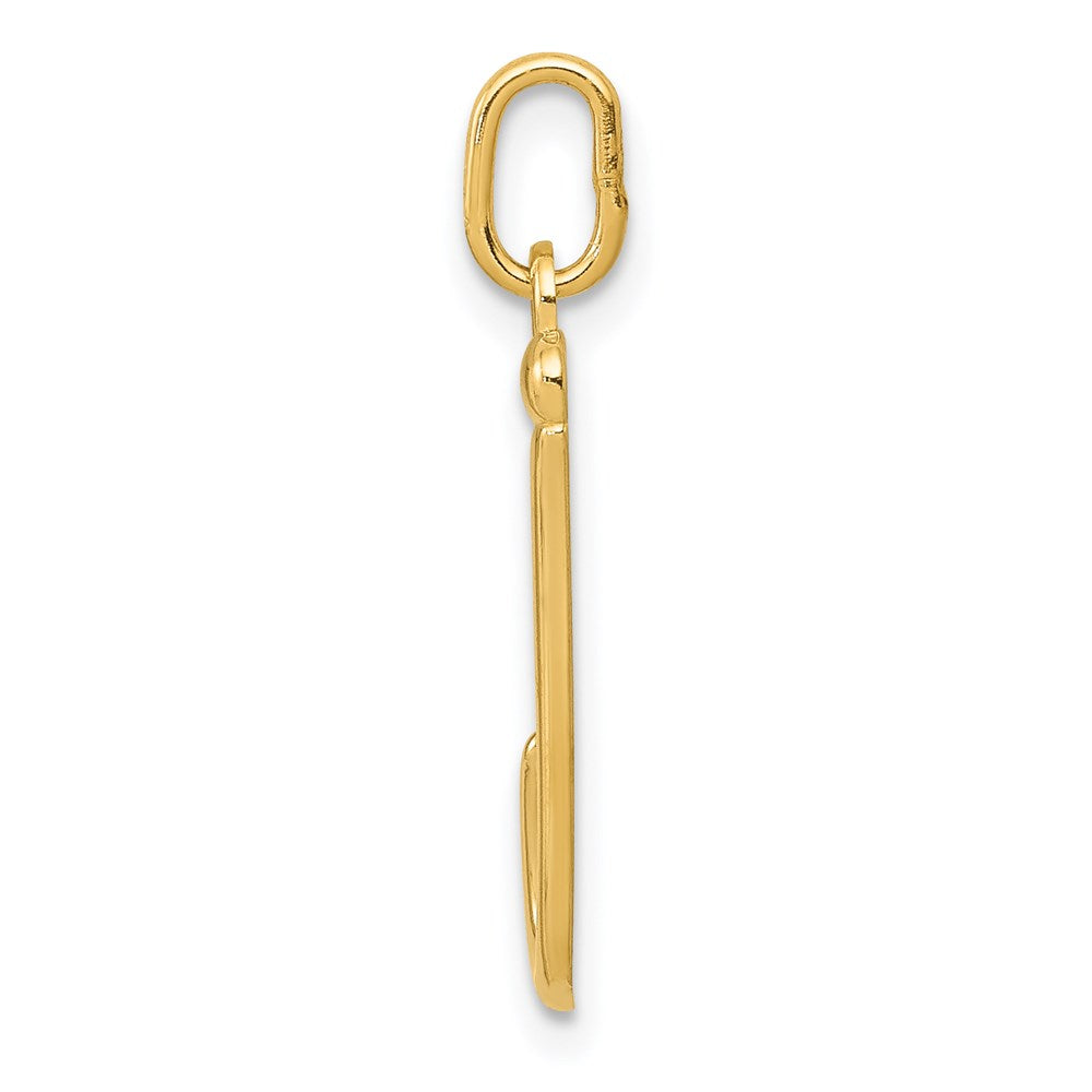 14K Gold Lowercase Initial "j" Pendant - Charlie & Co. Jewelry