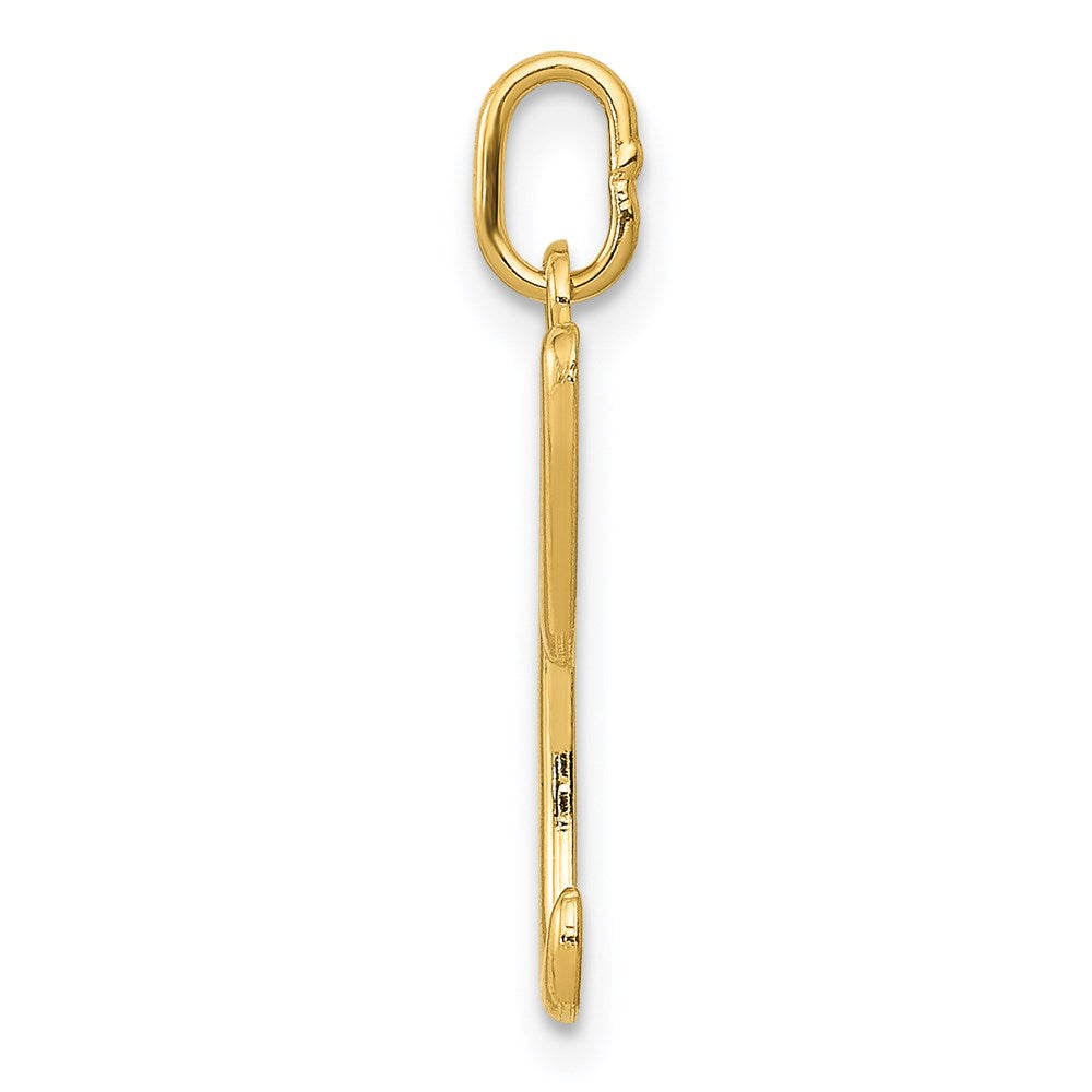 14K Gold Lowercase Initial "L" Pendant - Charlie & Co. Jewelry
