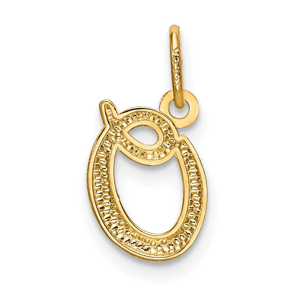 14K Gold Lowercase Initial "o" Pendant - Charlie & Co. Jewelry