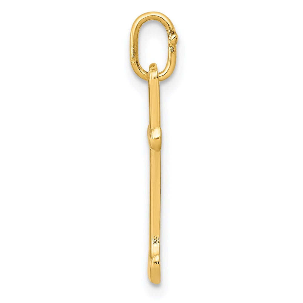 14K Gold Lowercase Initial "t" Pendant - Charlie & Co. Jewelry