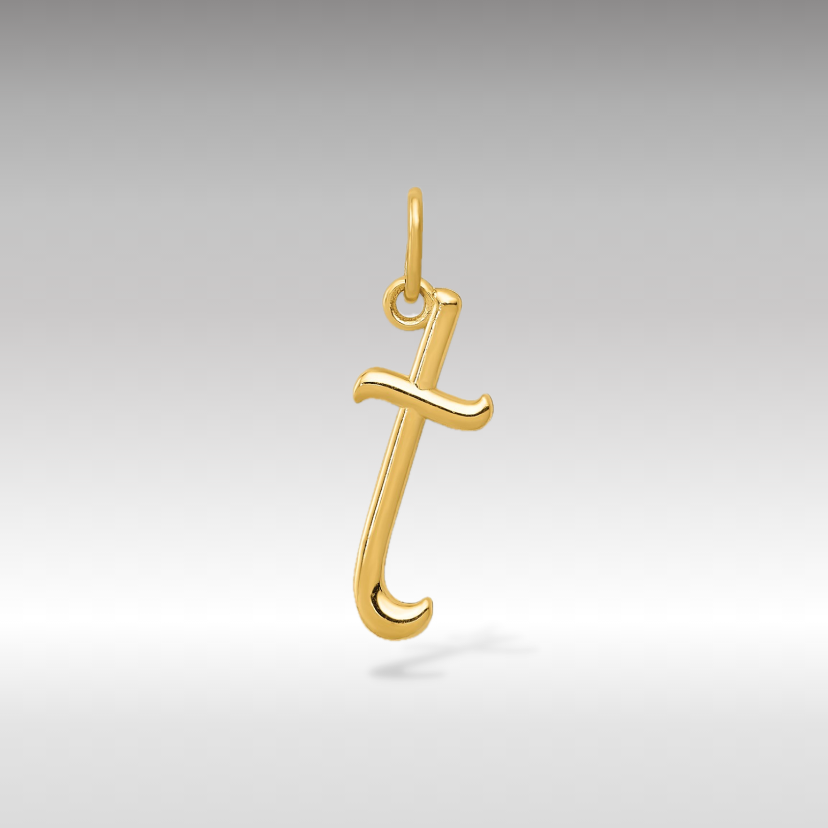 14K Gold Lowercase Initial "t" Pendant - Charlie & Co. Jewelry