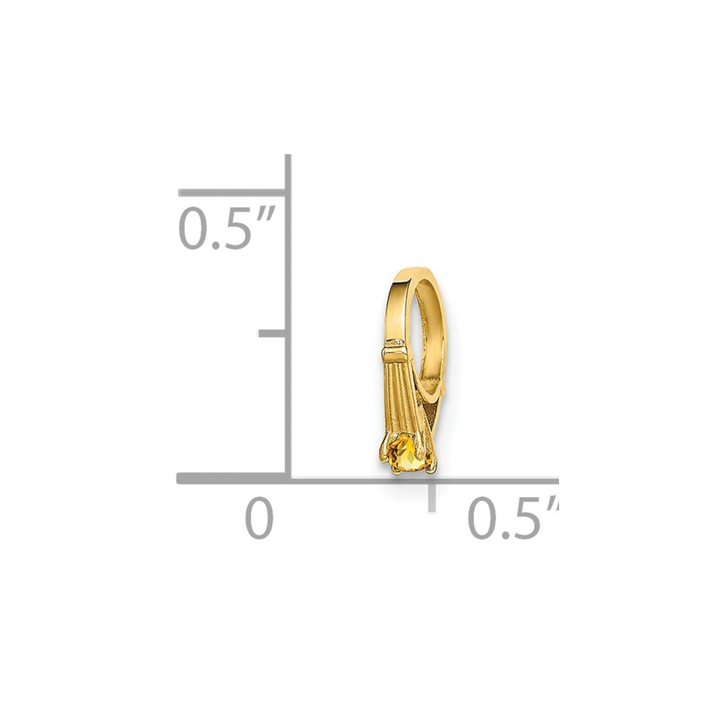 Charlie & Co Jewelry | 14k 3d Ring With Yellow Cz Charm - Model YC1332