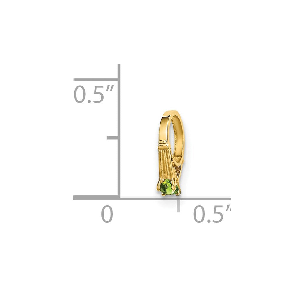 Charlie & Co Jewelry | 14k 3d Ring With Light Green Glass Stone Charm - Model YC1338