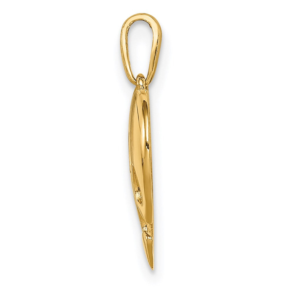 14K Gold Polished Heart with Paw Print Pendant - Charlie & Co. Jewelry