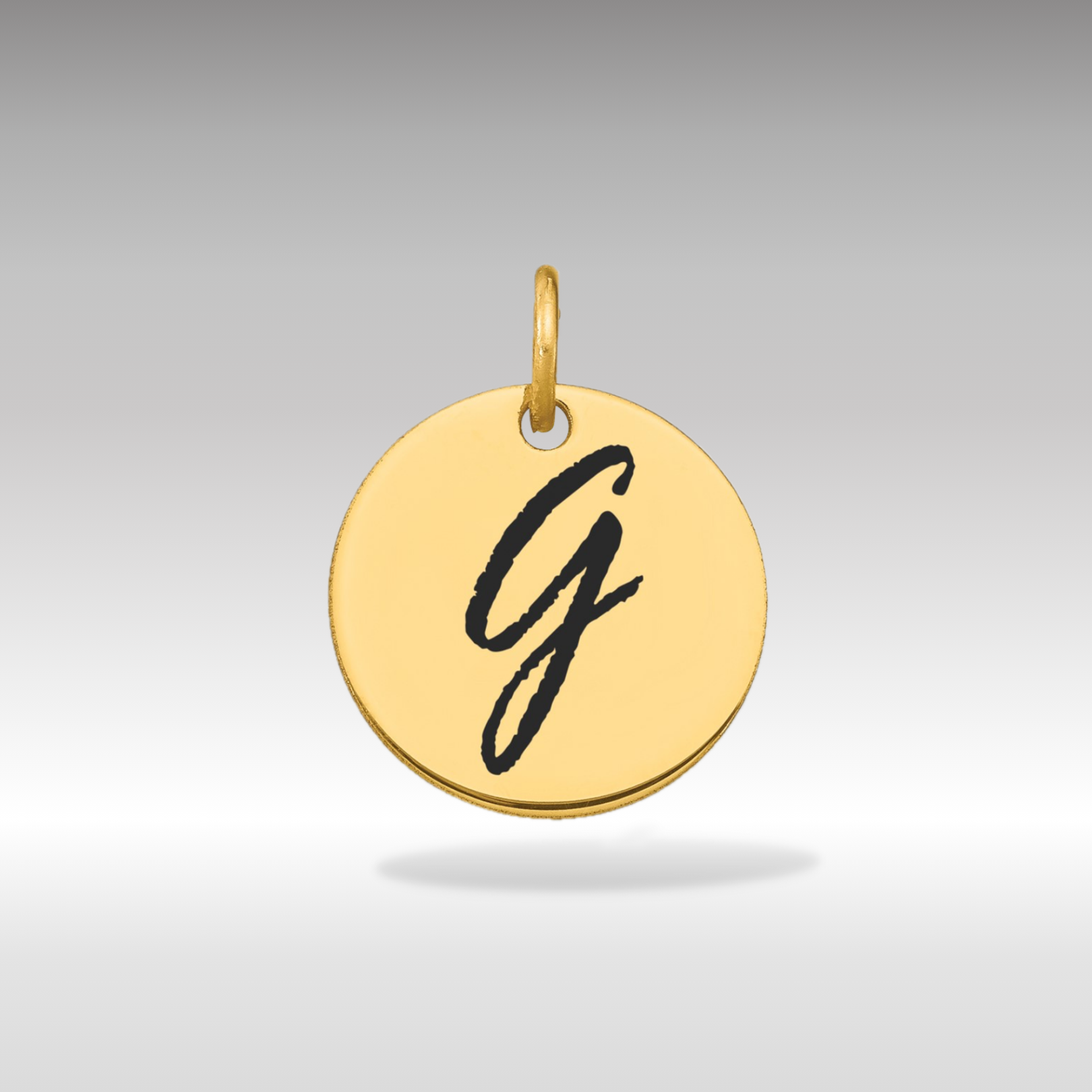 Letter G newest Charm 14K Yellow gold Pendant w