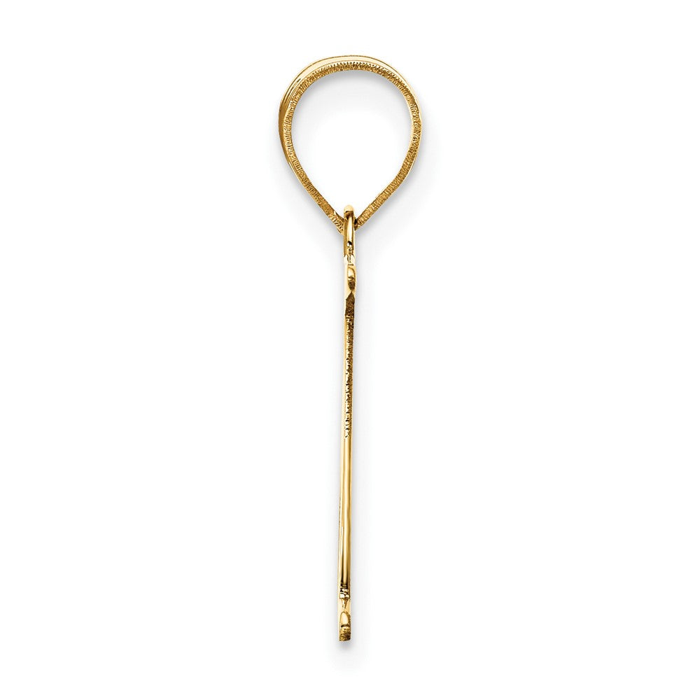 Charlie & Co Jewelry | 14k Polished Etched Letter N Initial Pendant - Model YC1437N