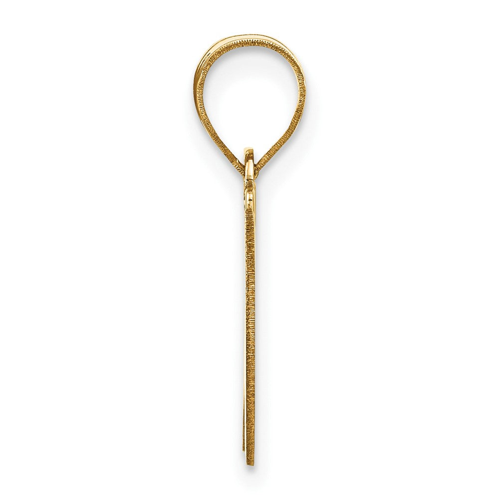 Charlie & Co Jewelry | 14k Polished Script Letter W Initial Pendant - Model YC1438W