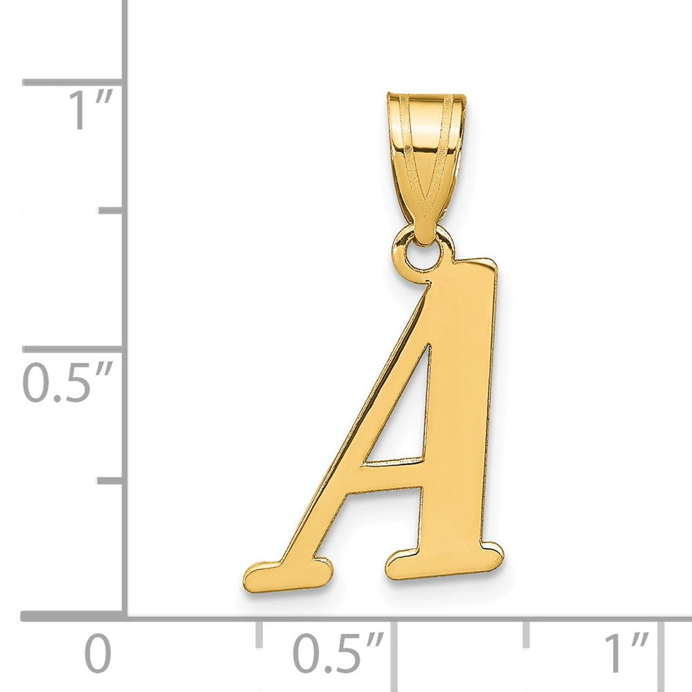 Charlie & Co Jewelry | 14k Polished Letter A Initial Pendant - Model YC1440A