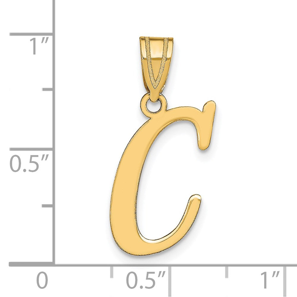 Charlie & Co Jewelry | 14k Polished Letter C Initial Pendant - Model YC1440C