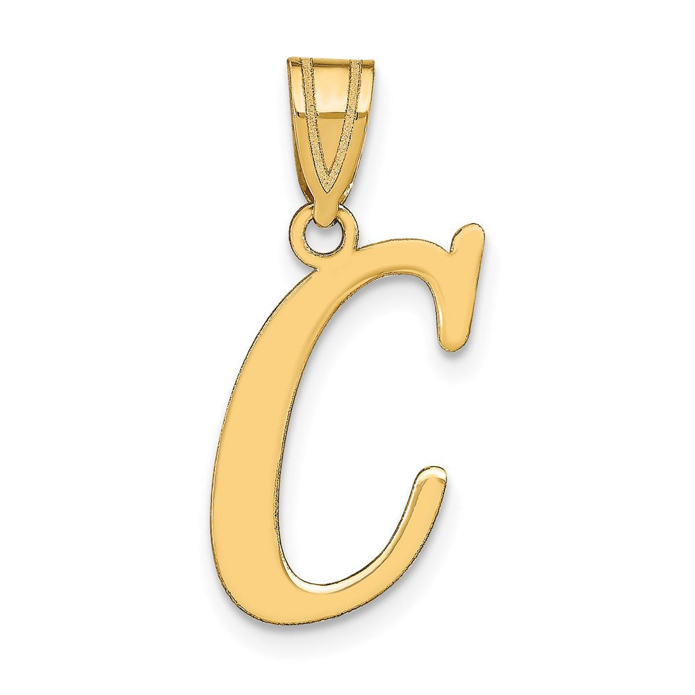 Charlie & Co Jewelry | 14k Polished Letter C Initial Pendant - Model YC1440C