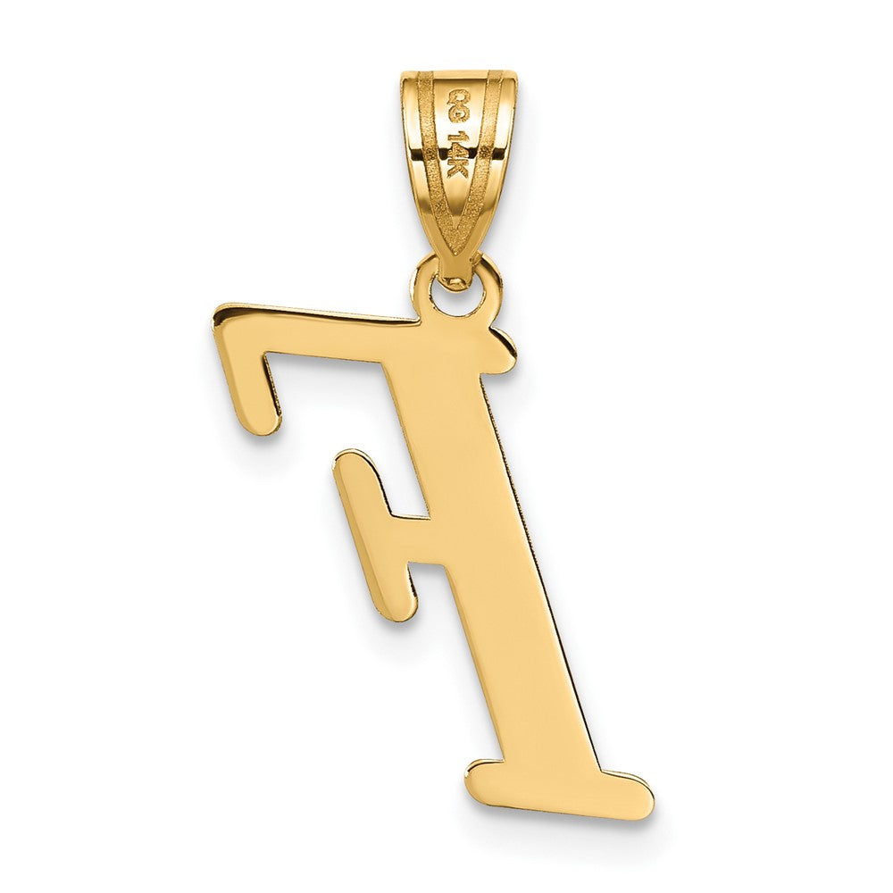 Charlie & Co Jewelry | 14k Polished Letter F Initial Pendant - Model YC1440F