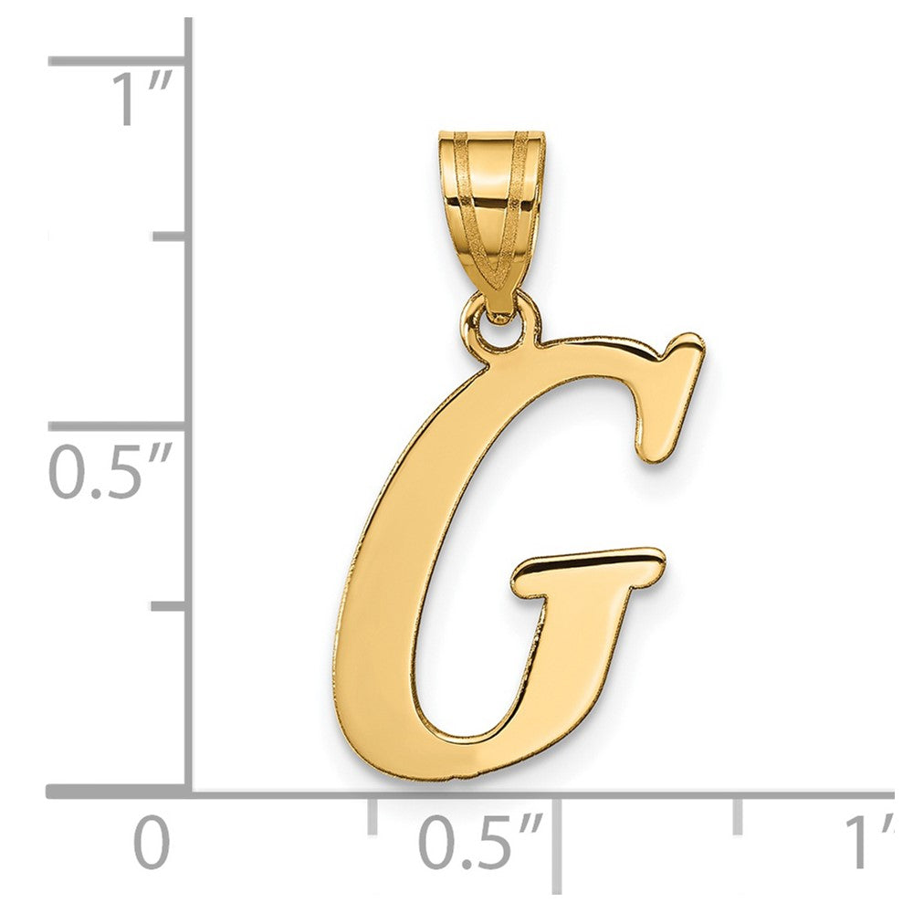 Charlie & Co Jewelry | 14k Polished Letter G Initial Pendant - Model YC1440G
