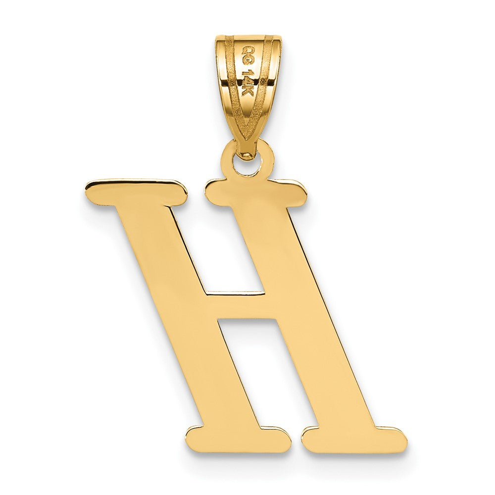 Charlie & Co Jewelry | 14k Polished Letter H Initial Pendant - Model YC1440H