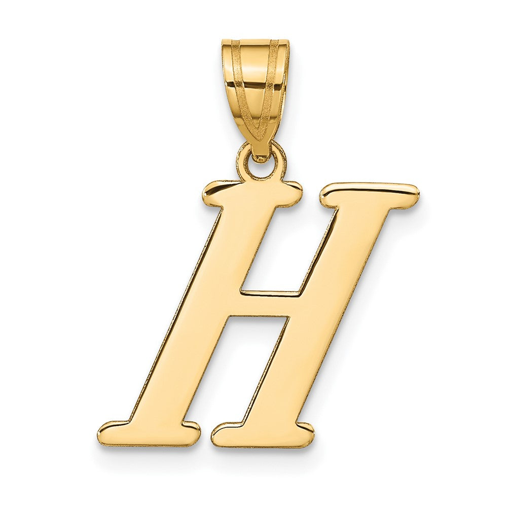Charlie & Co Jewelry | 14k Polished Letter H Initial Pendant - Model YC1440H