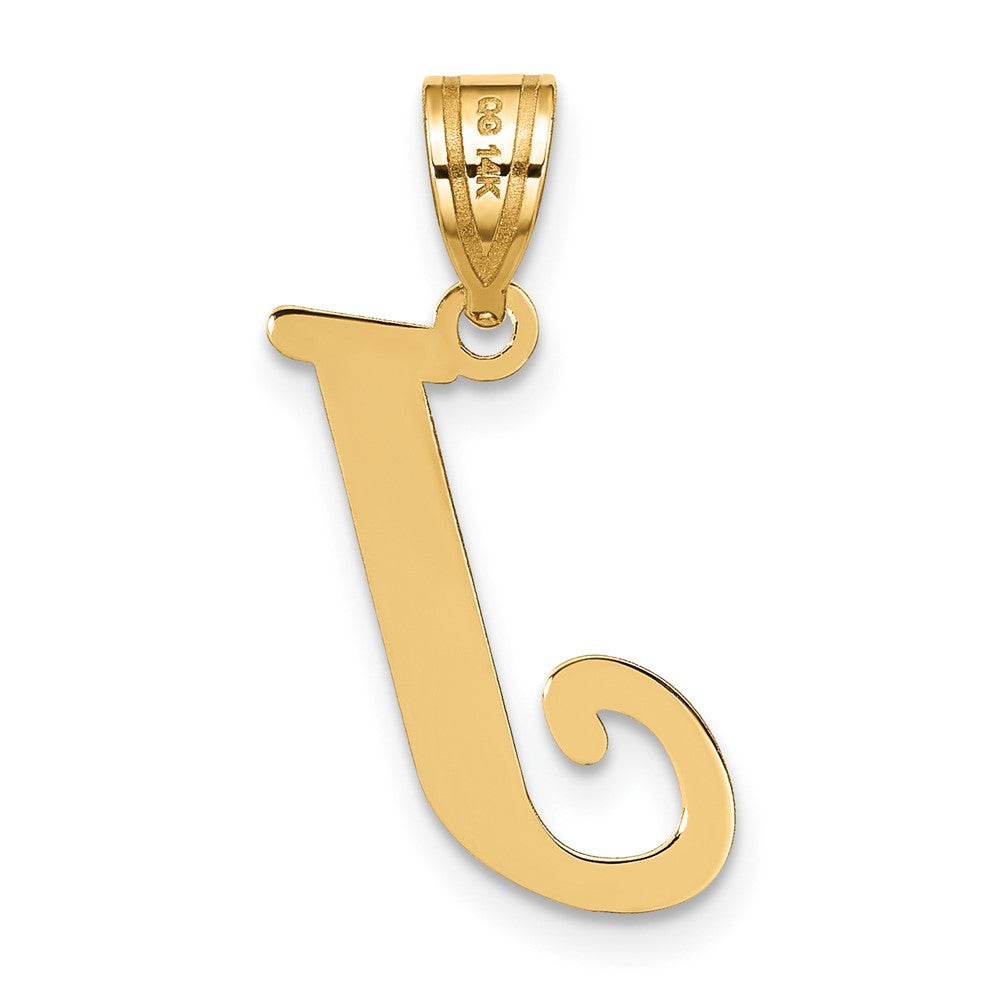 Charlie & Co Jewelry | 14k Polished Letter J Initial Pendant - Model YC1440J