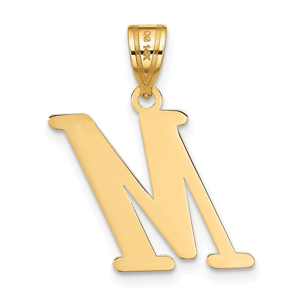 Charlie & Co Jewelry | 14k Polished Letter M Initial Pendant - Model YC1440M