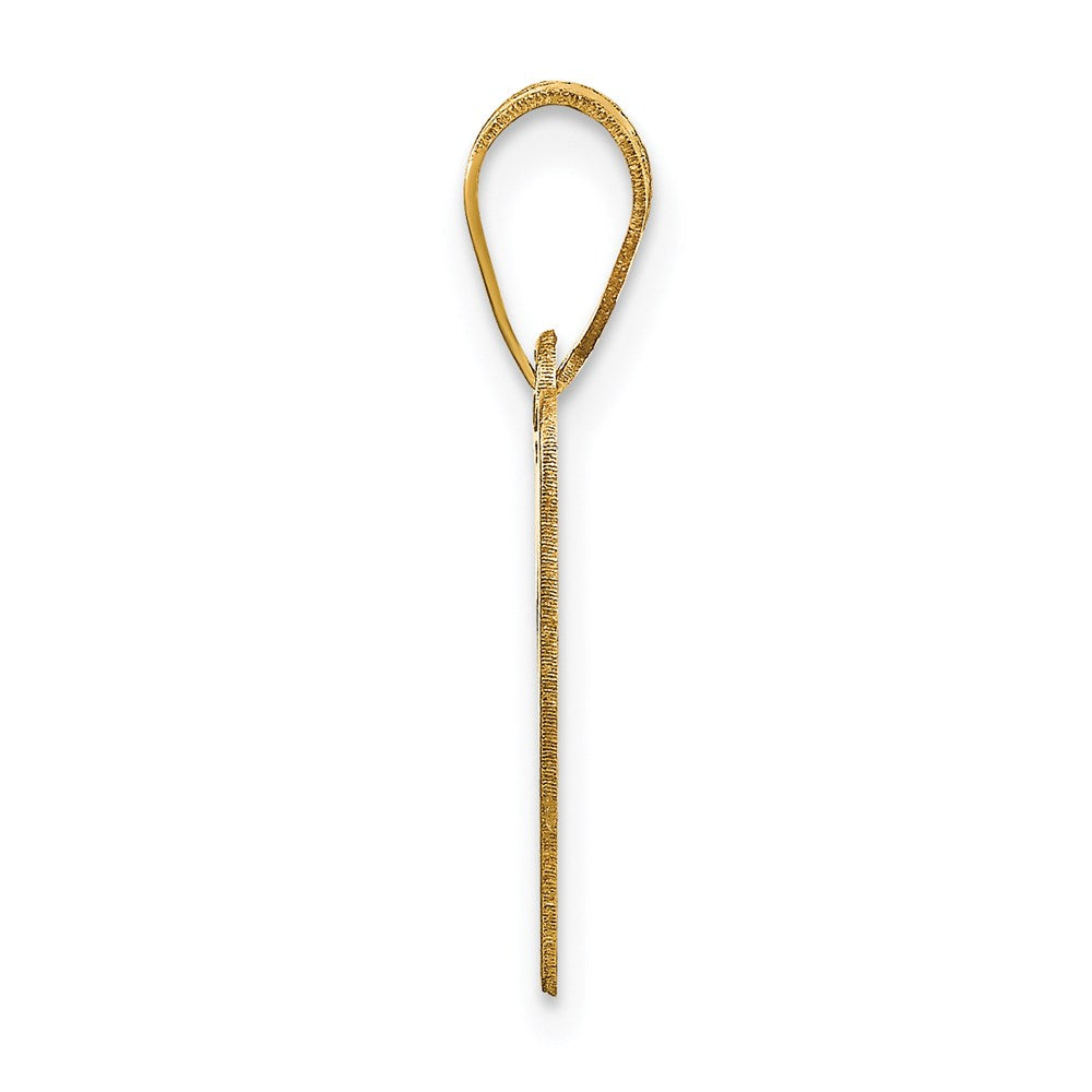 14k Gold Polished Letter 'A' Initial Charm - Charlie & Co. Jewelry