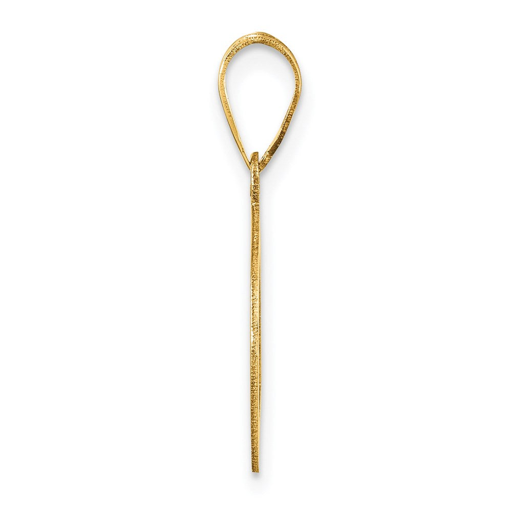 14k Gold Polished Letter 'D' Initial Charm - Charlie & Co. Jewelry