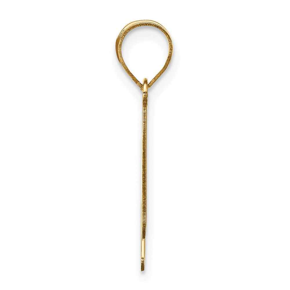 14k Gold Polished Letter 'H' Initial Charm - Charlie & Co. Jewelry