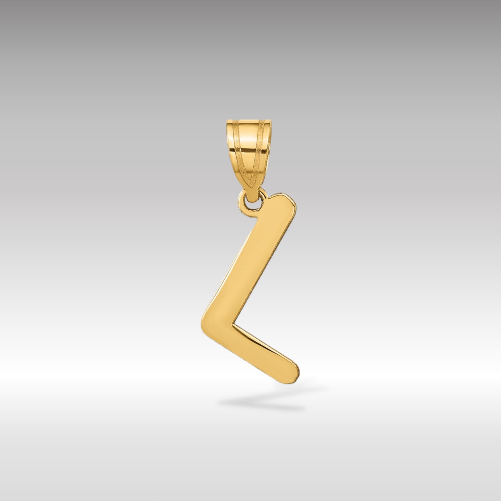 14k Gold Polished Letter 'L' Initial Charm - Charlie & Co. Jewelry