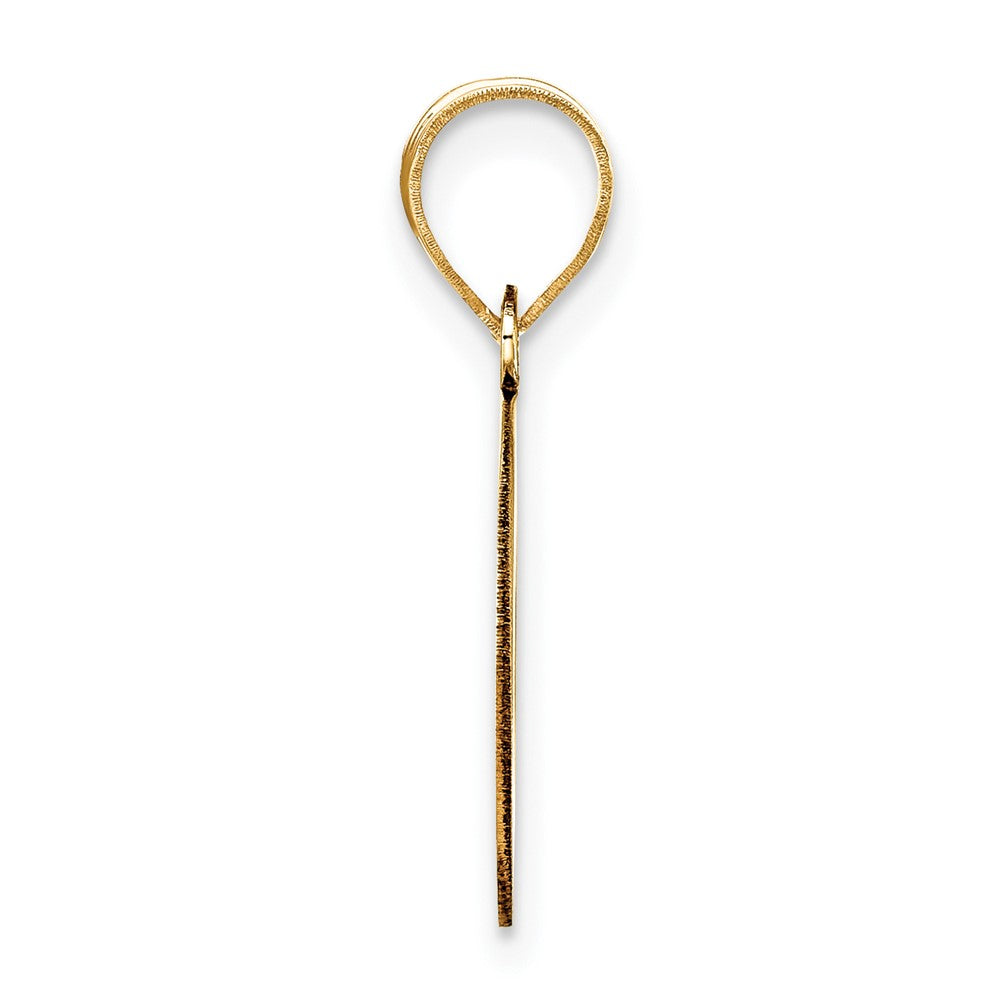 14k Gold Polished Letter 'O' Initial Charm - Charlie & Co. Jewelry