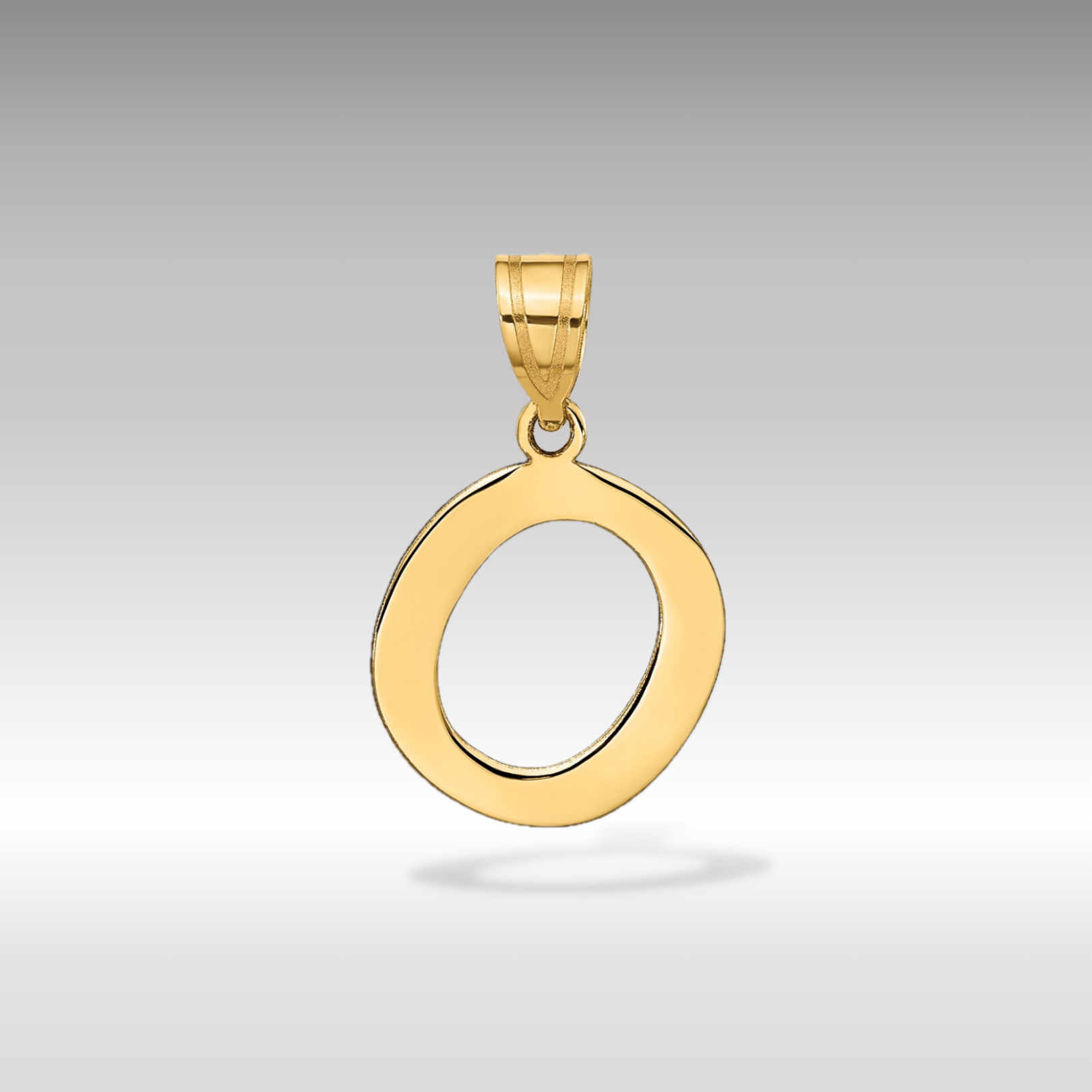 14k Gold Polished Letter 'O' Initial Charm - Charlie & Co. Jewelry