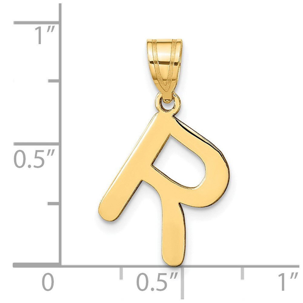 14k Gold Polished Letter 'R' Initial Charm - Charlie & Co. Jewelry