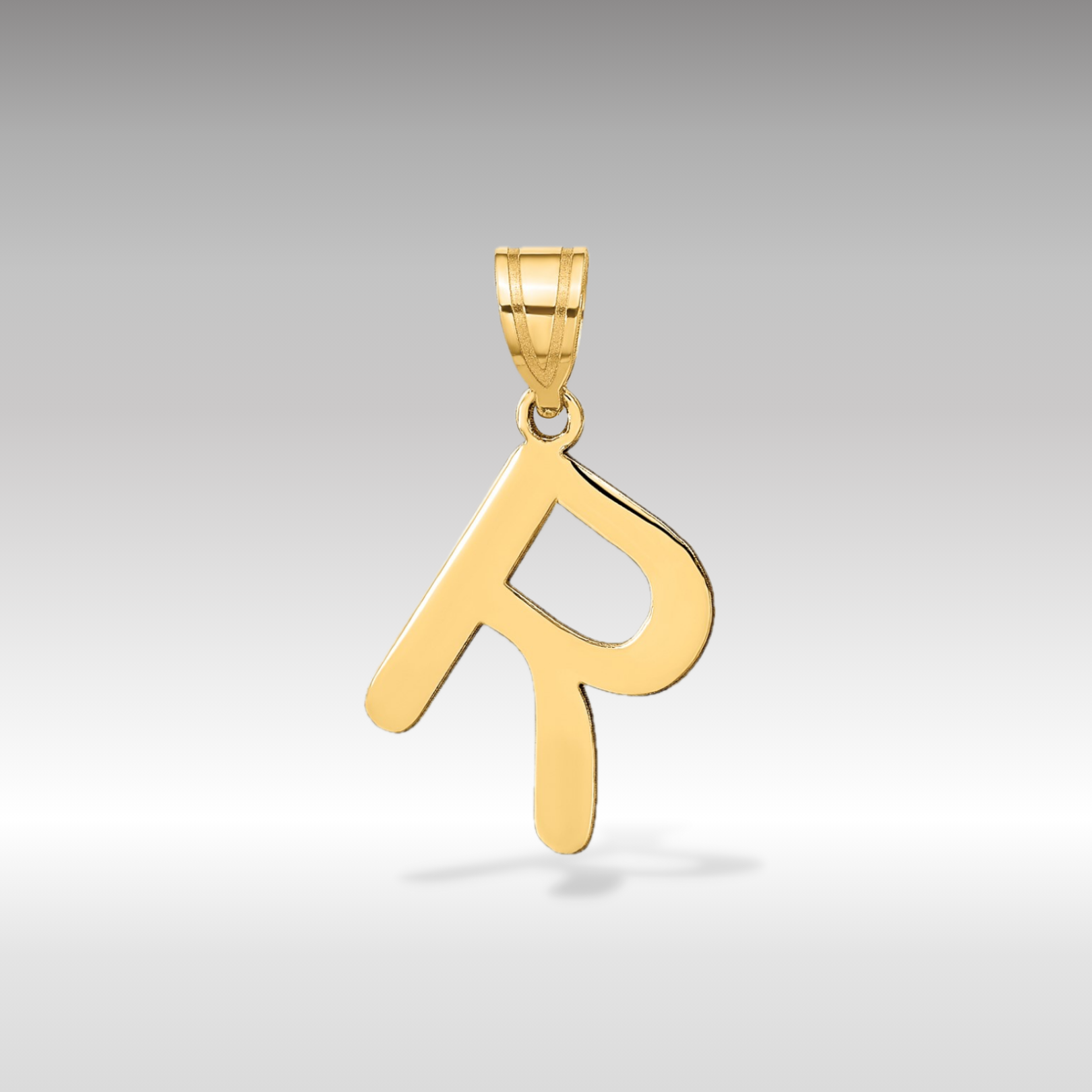14k Gold Polished Letter 'R' Initial Charm - Charlie & Co. Jewelry