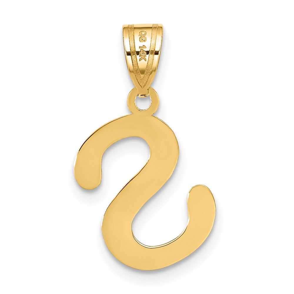 14k Gold Polished Letter 'S' Initial Charm - Charlie & Co. Jewelry