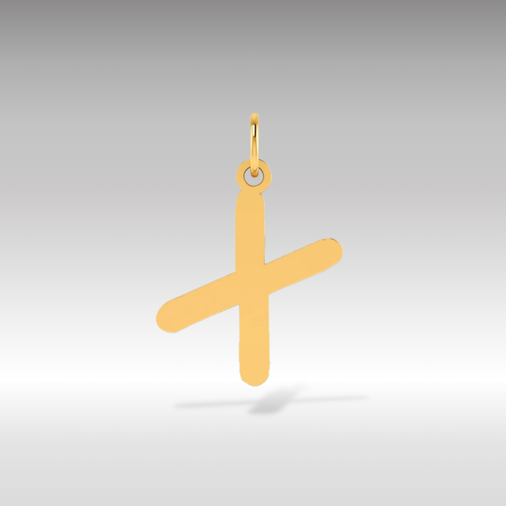 14k Gold Polished Letter 'X' Initial Charm - Charlie & Co. Jewelry