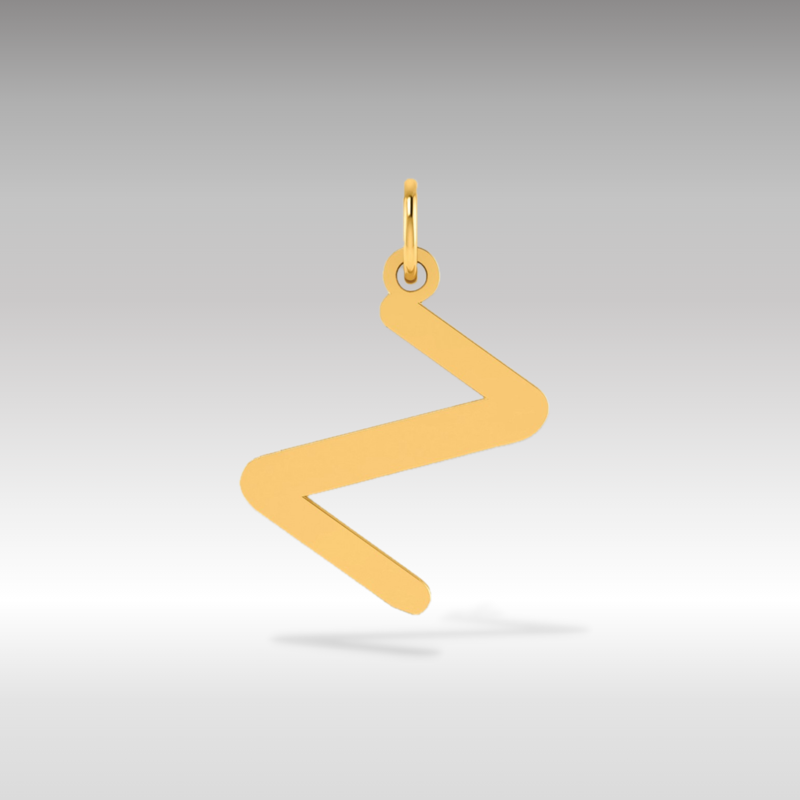 14k Gold Polished Letter 'Z' Initial Charm - Charlie & Co. Jewelry