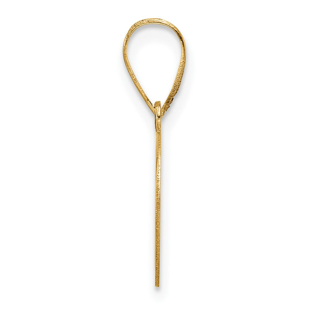 Charlie & Co Jewelry | 14k Polished Etched Letter D Initial Pendant - Model YC1539D