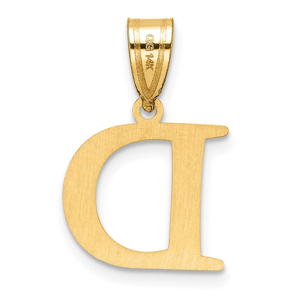 Charlie & Co Jewelry | 14k Polished Etched Letter D Initial Pendant - Model YC1539D