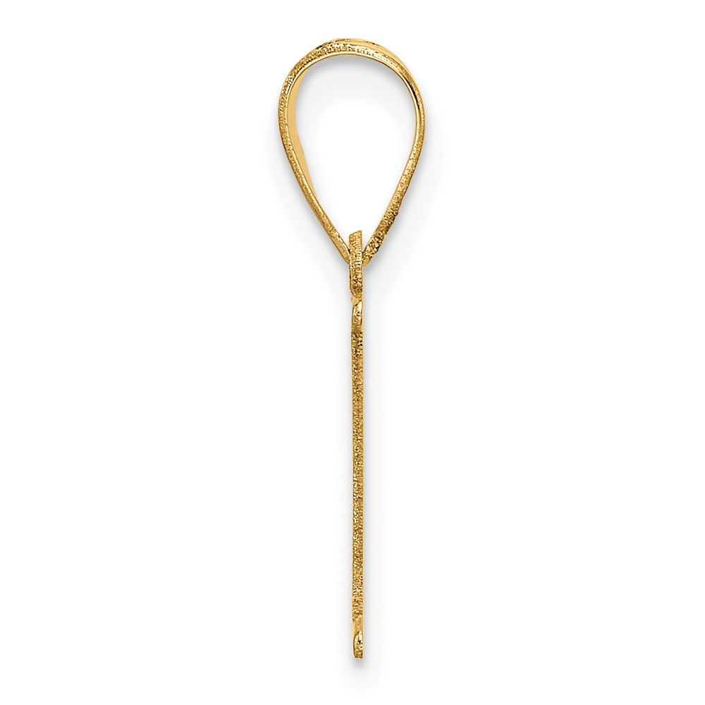 Charlie & Co Jewelry | 14k Polished Etched Letter I Initial Pendant - Model YC1539I