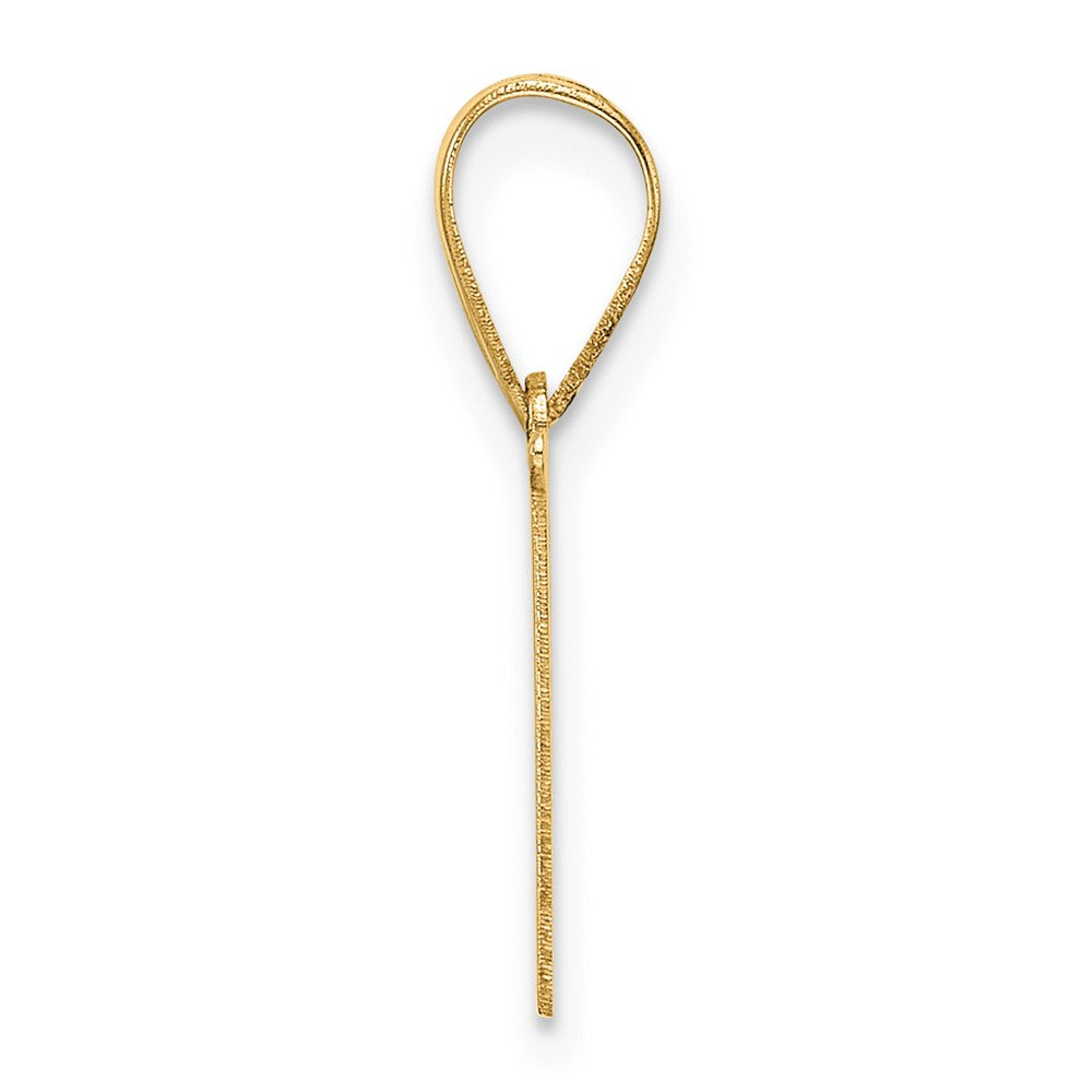Charlie & Co Jewelry | 14k Polished Etched Letter N Initial Pendant - Model YC1539N
