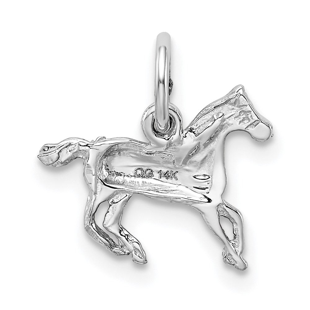 14k White Gold Horse Pendant - Charlie & Co. Jewelry