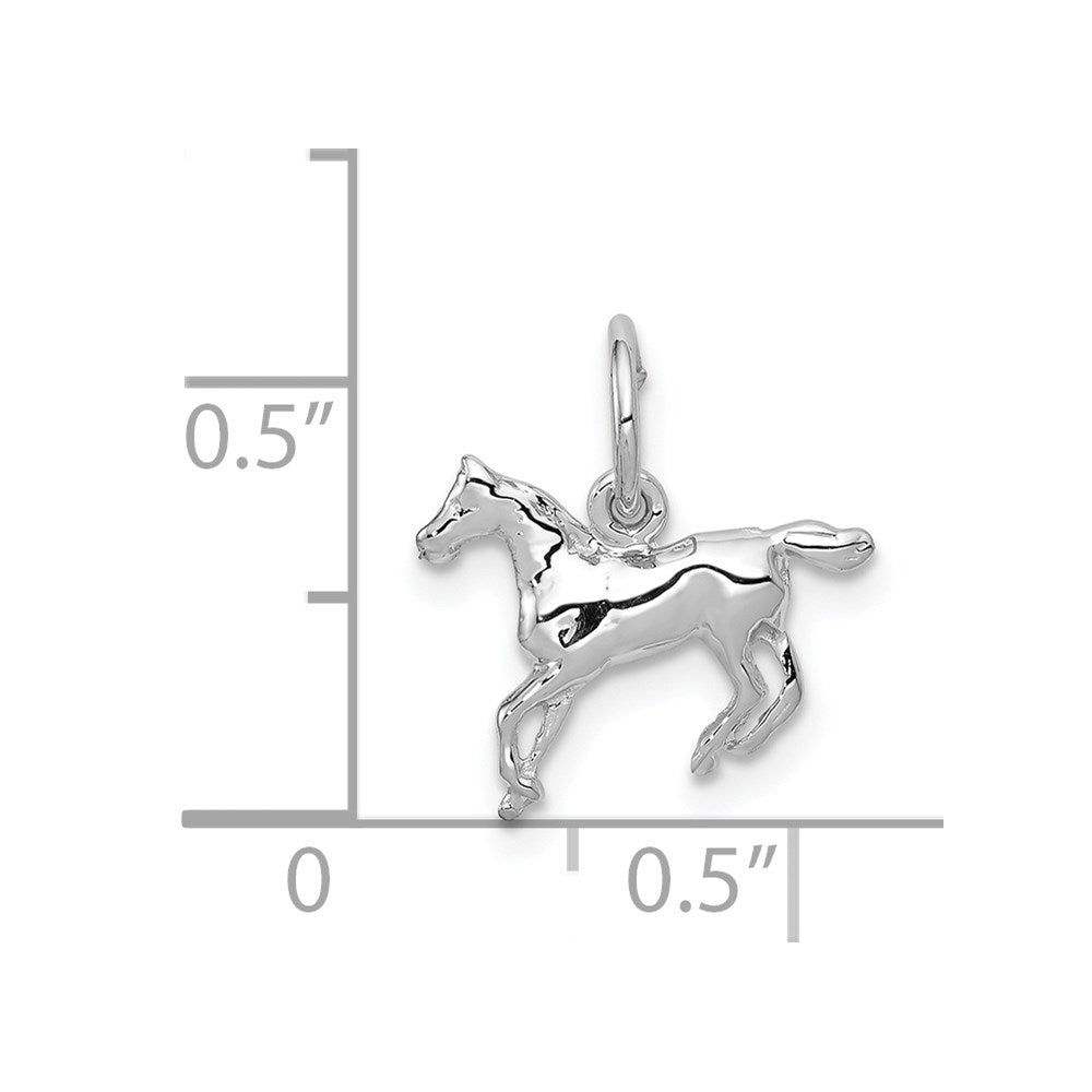 14k White Gold Horse Pendant - Charlie & Co. Jewelry