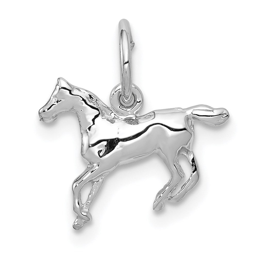 14k White Gold Horse Pendant - Charlie & Co. Jewelry