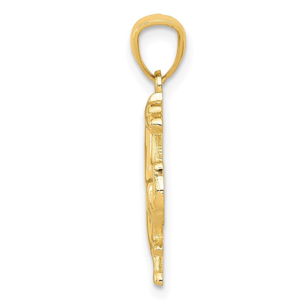 14K Gold Trotting Horse Necklace Pendant - Charlie & Co. Jewelry