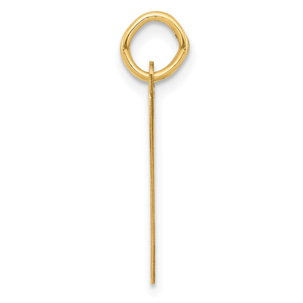 Charlie & Co Jewelry | 14k Large Fancy Script Letter V Initial Charm - Model YC654V