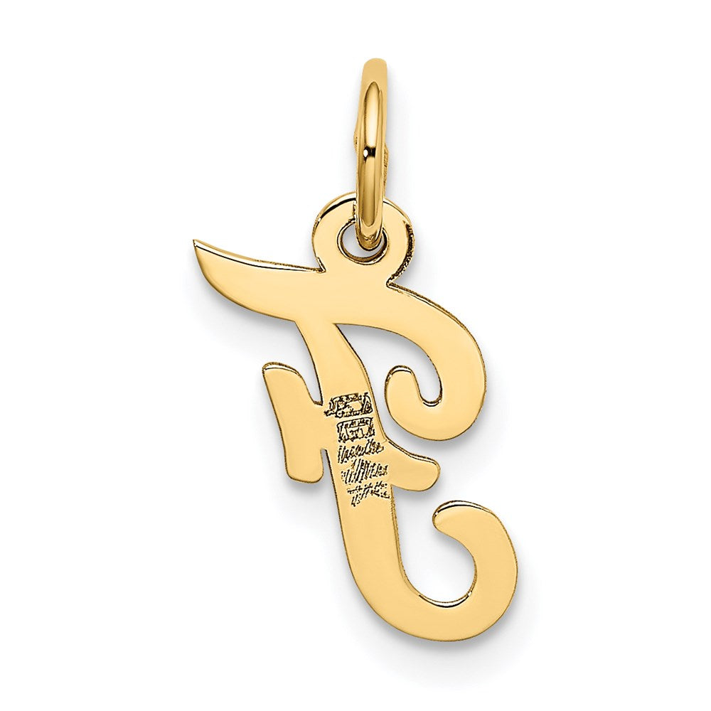 Charlie & Co Jewelry | 14k Small Script Letter F Initial Charm - Model YC658F