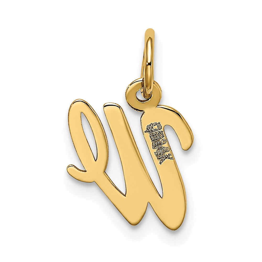 Charlie & Co Jewelry | 14k Small Script Letter W Initial Charm - Model YC658W