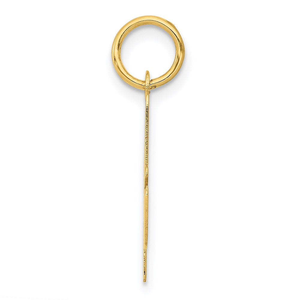 14K Gold Script Letter "A" Initial Pendant - Charlie & Co. Jewelry