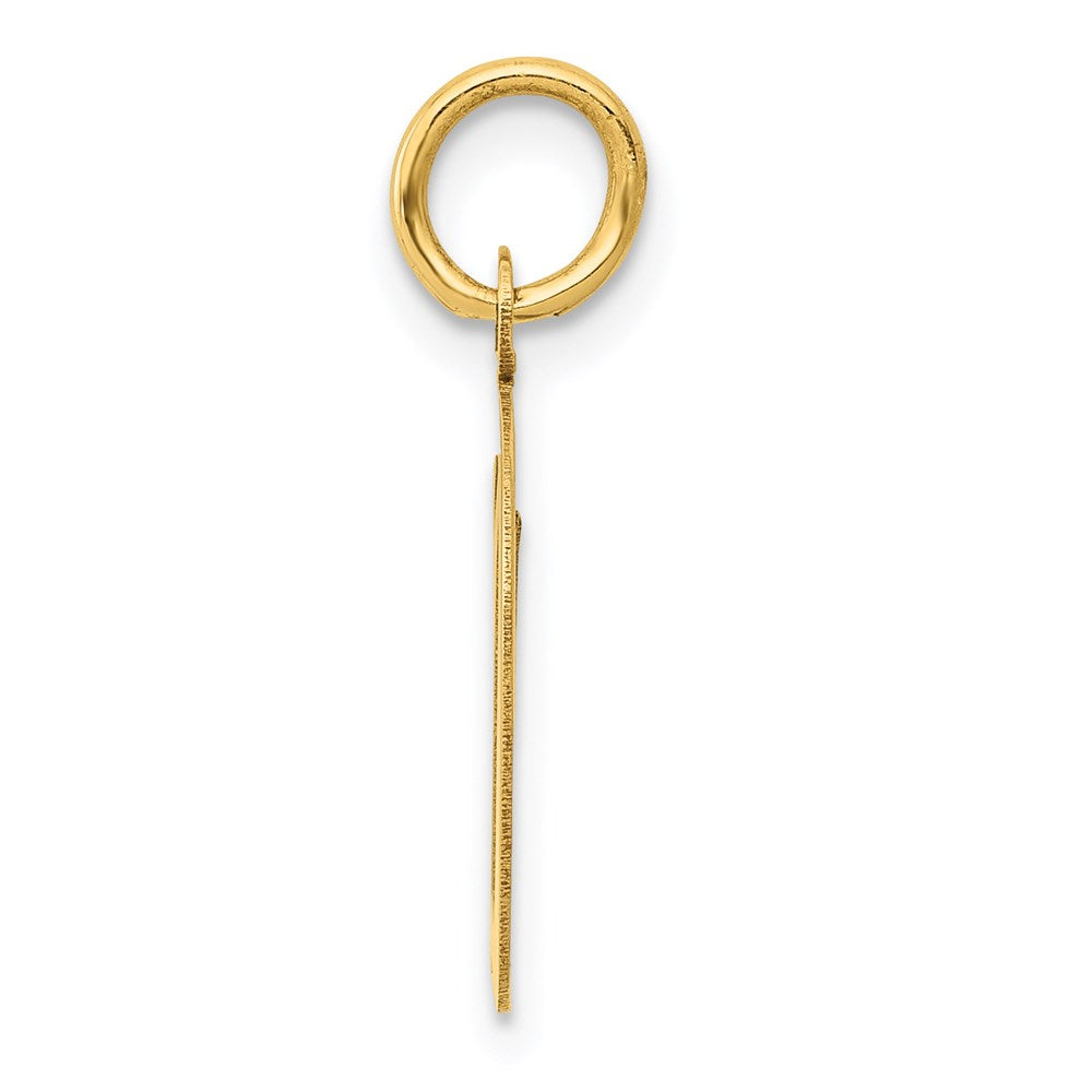 14K Gold Script Letter "D" Initial Pendant - Charlie & Co. Jewelry